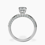 2.91 ct. emerald Atria Secret Halo Ring in 14kt white gold side right image one
