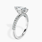 2.92 ct. marquise Atria Secret Halo Ring in platinum standing product image one