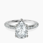 Platinum Adele Secret Double Halo Lab Diamond Ring front image