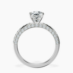 2.81 ct. pear Atria Secret Halo Ring in platinum side right image one