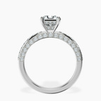 2.80 ct. princess Adele Engagement Ring in platinum side right image one