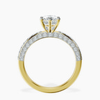 18kt Yellow Gold Adele Secret Double Halo Lab Diamond Ring side right image one