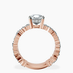 18kt Rose Gold Skylar Side Stone Encrusted Lab Diamond Ring side right image one