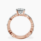 18kt Rose Gold Skylar Side Stone Encrusted Lab Diamond Ring side right image one