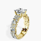 14kt Yellow Gold Skylar Side Stone Encrusted Lab Diamond Ring standing product image one