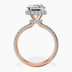 14kt Rose Gold Cleopatra Halo Lab Diamond Ring side right image one