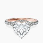 18ct Rose Gold Cleopatra Halo Lab Diamond Ring front image