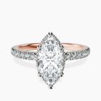 14kt Rose Gold Cleopatra Halo Lab Diamond Ring front image
