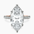 18kt Rose Gold Cleopatra Halo Lab Diamond Ring front image