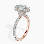 2.06 ct. oval Cleopatra Ring in 10kt rose gold standing product image one
