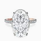 14kt Rose Gold Cleopatra Halo Lab Diamond Ring front image