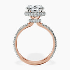 14kt Rose Gold Cleopatra Halo Lab Diamond Ring side right image one