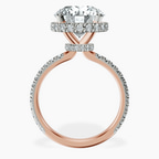 14kt Rose Gold Cleopatra Halo Lab Diamond Ring side right image one