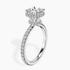 Platinum Cleopatra Halo Lab Diamond Ring standing product image one