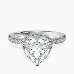 Platinum Cleopatra Halo Lab Diamond Ring front image