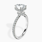 Platinum Cleopatra Halo Lab Diamond Ring standing product image one