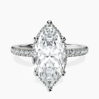 Platinum Cleopatra Halo Lab Diamond Ring front image