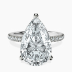 Platinum Cleopatra Halo Lab Diamond Ring front image