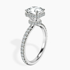 Platinum Cleopatra Halo Lab Diamond Ring standing product image one