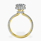 14kt Yellow Gold Cleopatra Halo Lab Diamond Ring side right image one