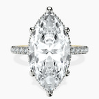 14kt Yellow Gold Cleopatra Halo Lab Diamond Ring front image