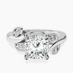 Platinum Rosé Side Stone Lab Diamond Ring front image