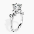 Platinum Rosé Side Stone Lab Diamond Ring standing product image one