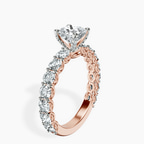 1.49 ct. cushion Genelia Ring in 14kt rose gold standing product image one