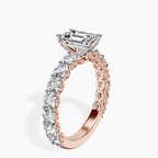 1.09 ct. emerald Genelia Ring in 14kt rose gold standing product image one