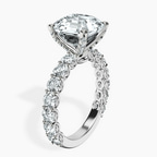 Platinum Genelia Side Stone Lab Diamond Ring standing product image one