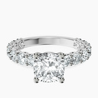 Platinum Genelia Side Stone Lab Diamond Ring front image