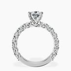 Platinum Genelia Side Stone Lab Diamond Ring side right image one