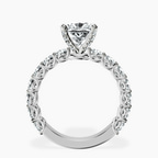 Platinum Genelia Side Stone Lab Diamond Ring side right image one