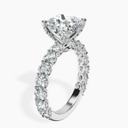 Platinum Genelia Side Stone Lab Diamond Ring standing product image one