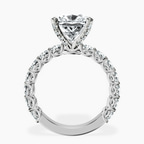 Platinum Genelia Side Stone Lab Diamond Ring side right image one