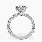 Platinum Genelia Side Stone Lab Diamond Ring side right image one