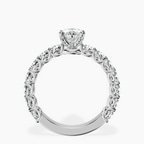 Platinum Genelia Side Stone Lab Diamond Ring side right image one