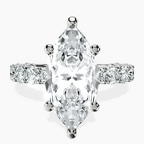 Platinum Genelia Side Stone Lab Diamond Ring front image