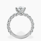 Platinum Genelia Side Stone Lab Diamond Ring side right image one