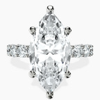 Platinum Genelia Side Stone Lab Diamond Ring front image