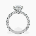 Platinum Genelia Side Stone Lab Diamond Ring side right image one