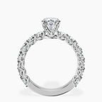 Platinum Genelia Side Stone Lab Diamond Ring side right image one