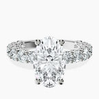 Platinum Genelia Side Stone Lab Diamond Ring front image