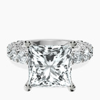 Platinum Genelia Side Stone Lab Diamond Ring front image