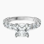 Platinum Genelia Side Stone Lab Diamond Ring front image