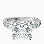 Platinum Genelia Side Stone Lab Diamond Ring front image