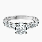 Platinum Genelia Side Stone Lab Diamond Ring front image