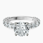 Platinum Genelia Side Stone Lab Diamond Ring front image