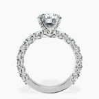 2.82 ct. round Genelia Ring in 10kt white gold side right image one