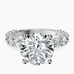 Platinum Genelia Side Stone Lab Diamond Ring front image
